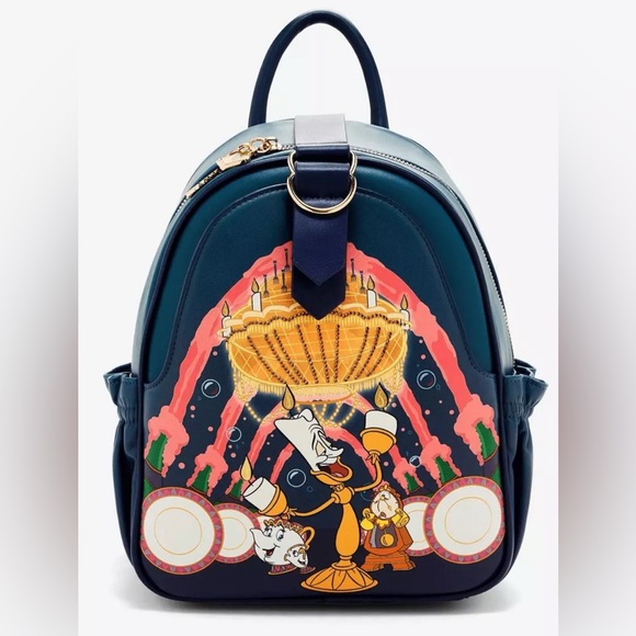 Disney Beauty and the Beast Lumiere Be Our Guest Mini Backpack NWT - Picture 2 of 6